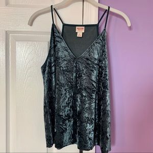 Velvet loose tank top